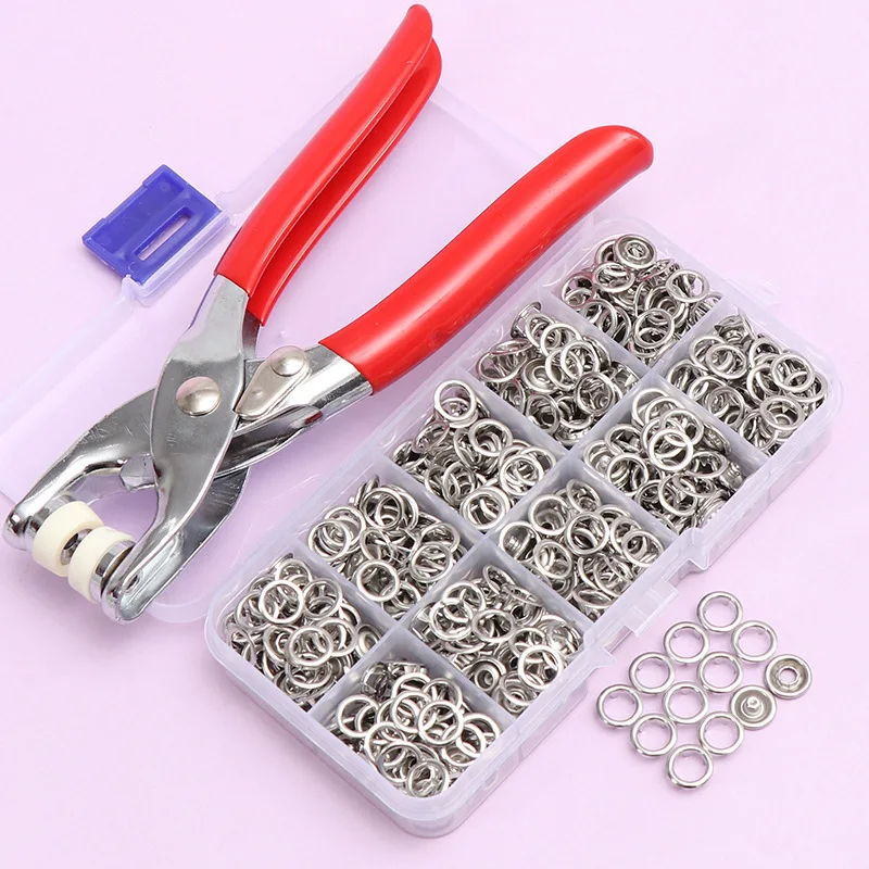 400-1200PCS Plier Tool Metal Snap DIY Craft Supplies Sewing Button Thickened Snap Fastener Kit  for Installing Sewing Bag Clothe 6