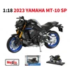 Maisto 1:18 2023 Yamaha MT10 SP Static Die Cast Vehicles Collectible Hobbies Motorcycle Model Toys 1