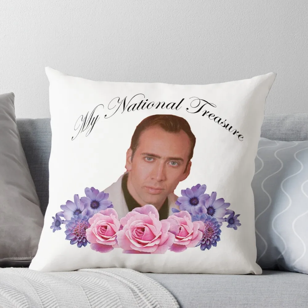 

Nicholas Cage - My National Treasure Throw Pillow covers for pillows Decorative Cushions For Living Room