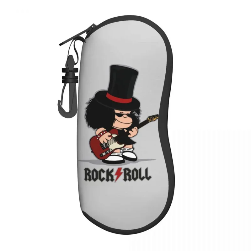 

Comic Mafalda Rock Guitar Eyeglass Glasses Case Men Women Soft Cartoon Quino Manga Sunglasses Protective Bag