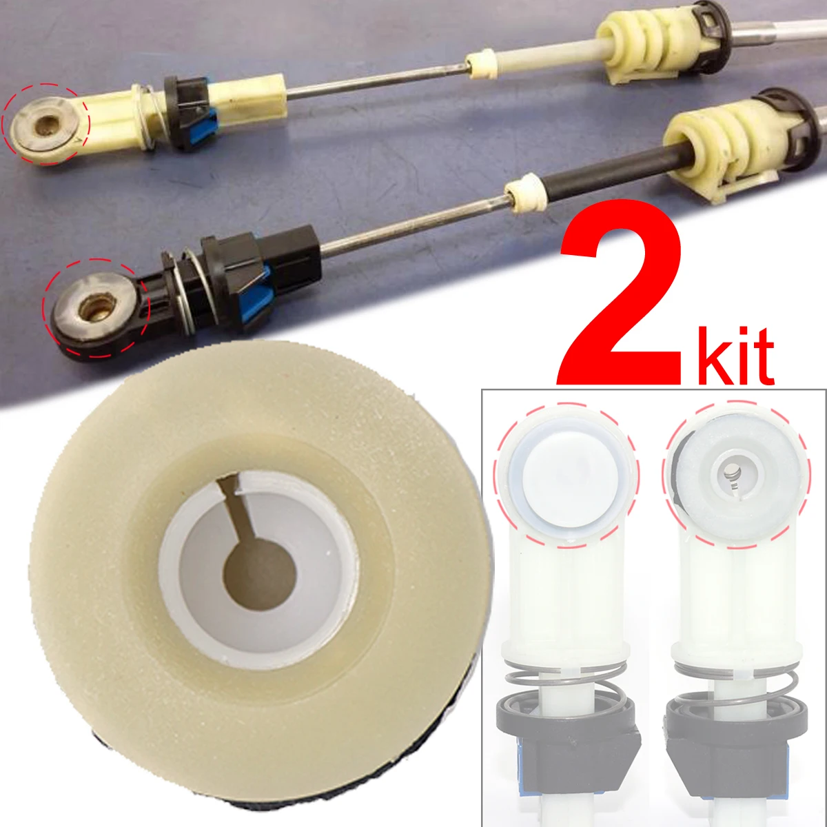 Manual Shifter Lever Selector Gear Shift Cable Collet Replace Bushing for Opel Vauxhall Cascada 2013-Zafira Tourer A11