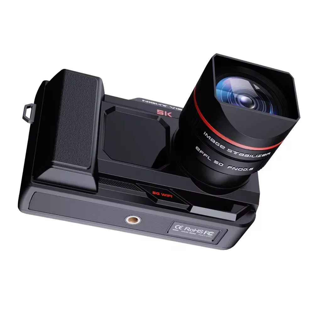 Infrared Night Vision Monocular Telescopes NVC200 500M 4K HD WIFI Full Color Digital SLR Camera for Camping 50X Zoom 52MP