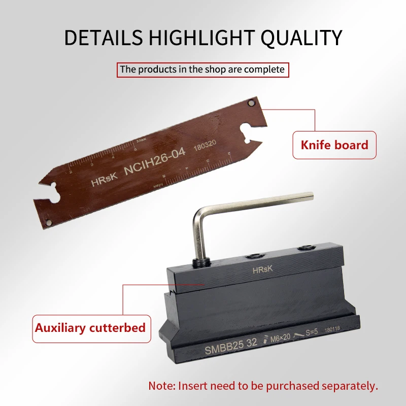 SMBB2026/2526/2032/2532/3232 홈 가공 컷오프 커터 홀더 NCIH26-2 NCIH32-3 NCIH32-4 SP200/300/400용 NCIH32-05 컷오프 블레이드