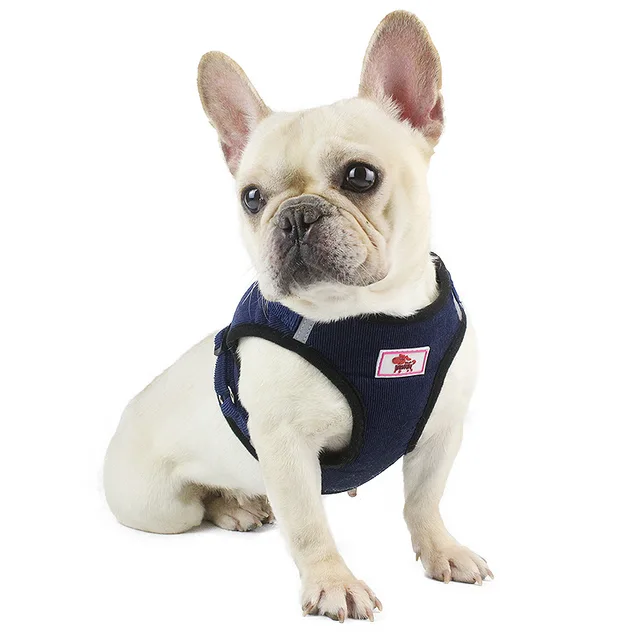 Dog Harness Dog Traction Rope Corduroy Breathable Dog Chest Strap Reflective Pet Chest Strap Walking Rope Set 2