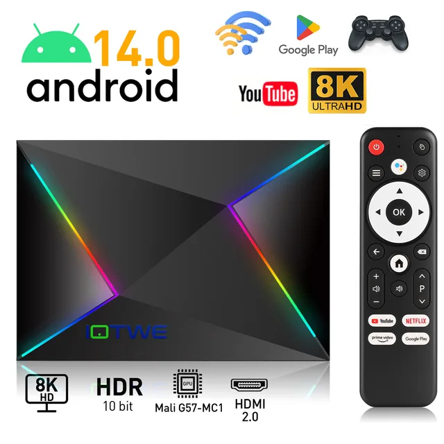 R69PLUS/T95PRO 8K/6K ТВ-приставка Android 13.0 чип H618, 4 ГБ + 32 ГБ/64 ГБ/128 ГБ ПЗУ восьмиядерный UHD WIFI6 Bluetooth 5,0 медиаплеер