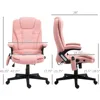 6 Point Vibrating Massage Office Chair with Heat,Velvet High Back Executive Office Chair with Reclining Backrest,Padded Armrests 3