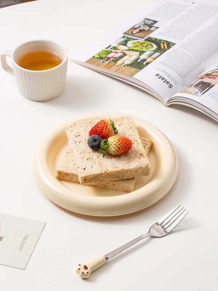 Housewear & Furnishings Kitchen Dining Plate Ceramic Dessert Plates Fruit Plate Barbecue Plate Wheat Straw Plates Plastic Dinner Plates Stainless Steel Plates