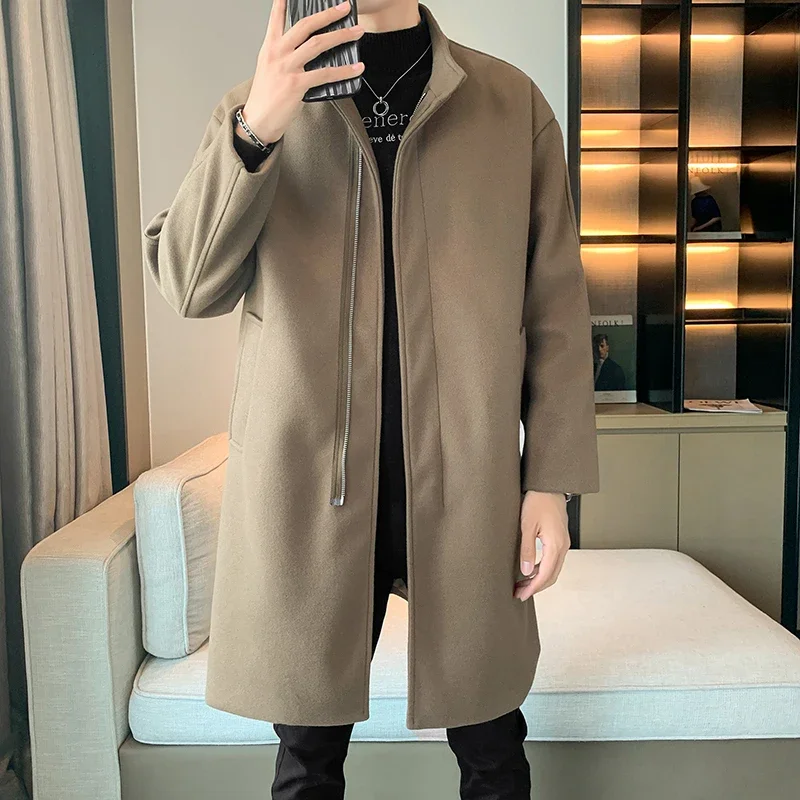LIBIELIY 2026 الخريف الشتاء الرجال معطف طويل سترة...
