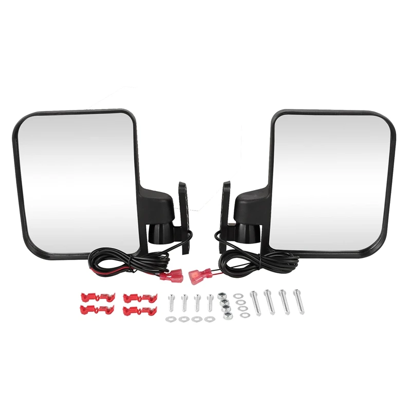 Golf Cart Side Mirrors With LED Turn Signal Light For Club Car EZGO Yamaha And Others Golf Cart