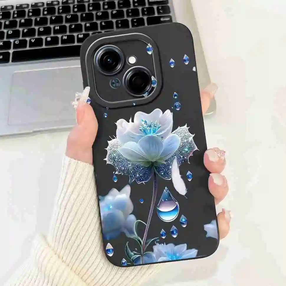 Black Butterfly Ultra-Thin Soft Silicone Case - 6.67 Back Cover