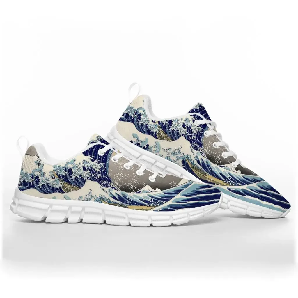 

The Great Wave off Kanagawa художественная спортивная обувь мужские женские подростковые Детские кроссовки под заказ Высокое качество пара обуви