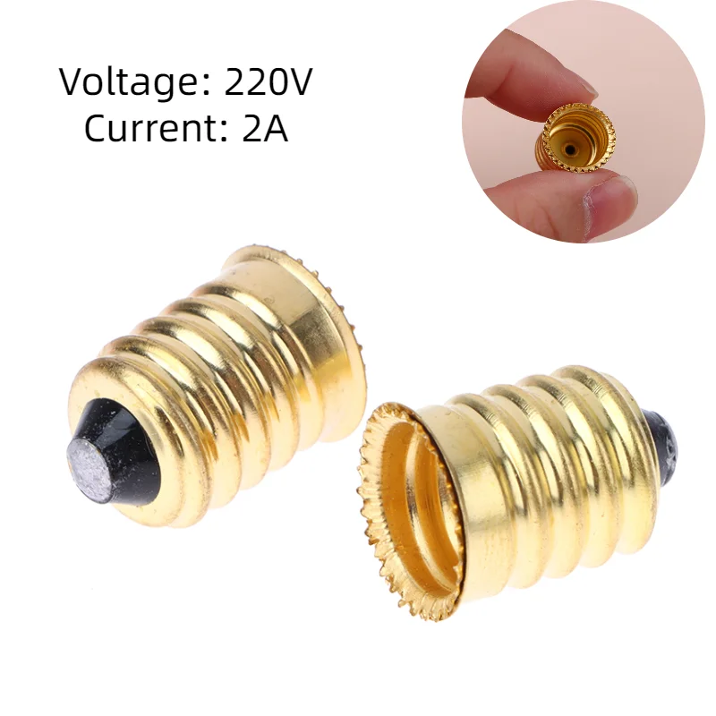 2Pcs E14 Candelabra to E12 Chandelier Candle LED Halogen Lamp Holder Bulb Base Light Holder Socket Adapter Converter