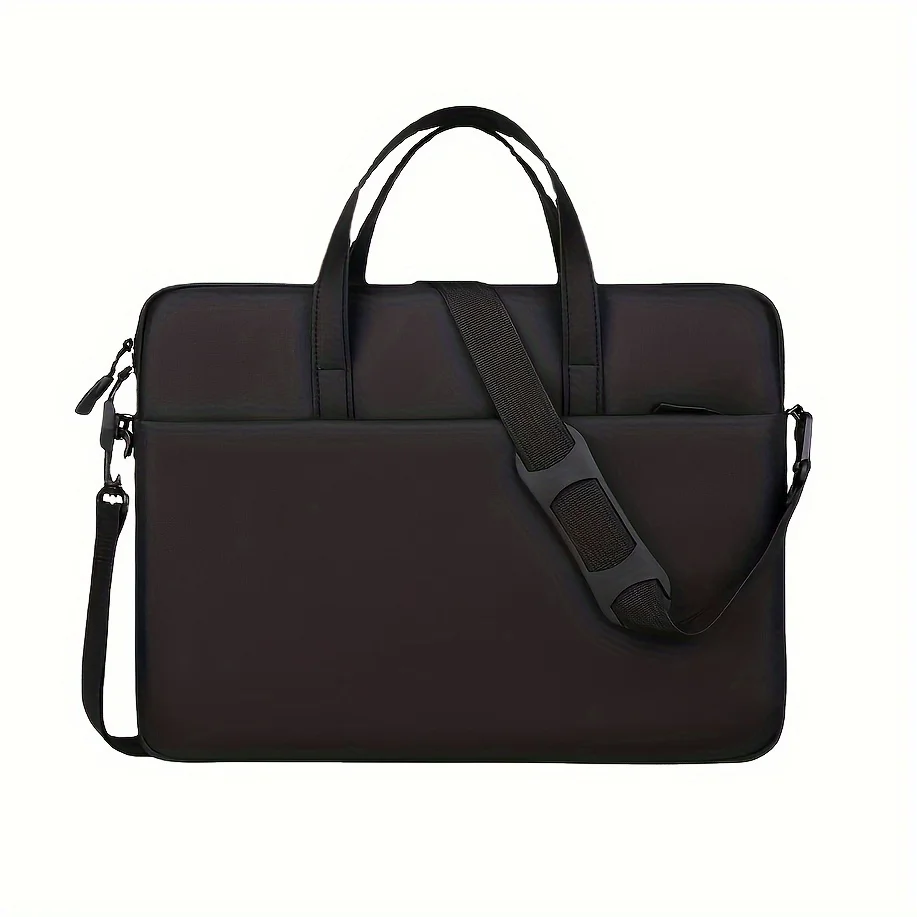 1 einfarbige, minimalistische, tragbare Laptoptasche; tragbare Laptoptasche für Geschäftsreisen; Umhängetasche mit Reißverschluss für Laptops – Detail 7