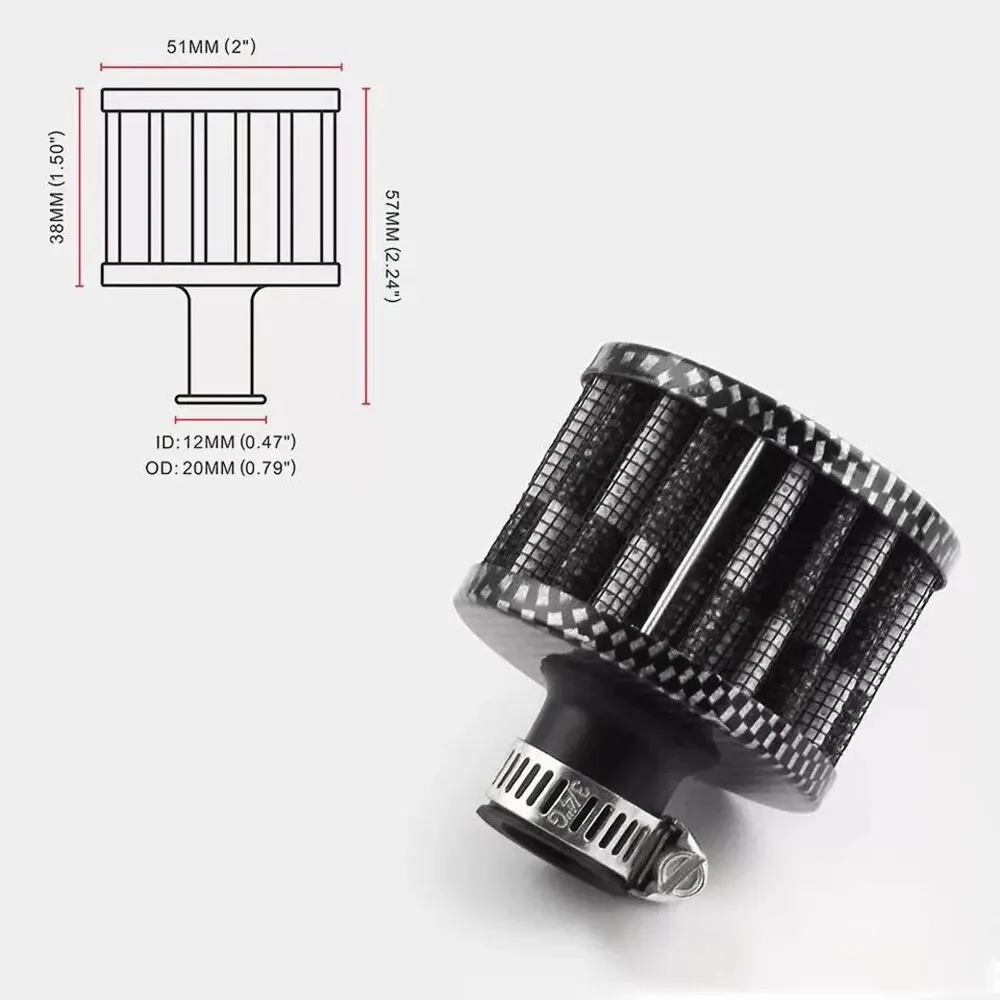 Universal Interface Car Air Filters Small 12mm For Motorcycle Turbo High Flow Racing Cold Air Intake Filter Mushroom Head air filters car filter