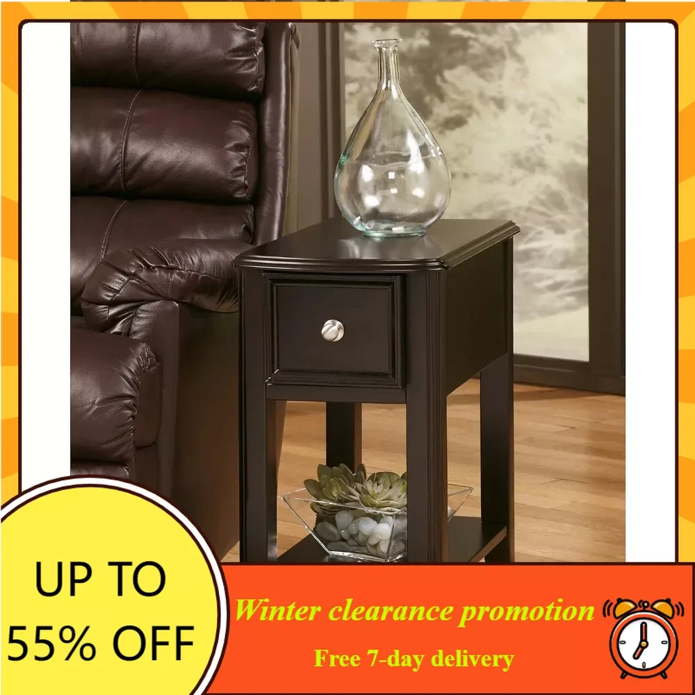 

Новый Традиционный деревянный стол с хранилищем, черный, 24,75 дюйма Ш x 17,00 дюйма Д x дюйма в