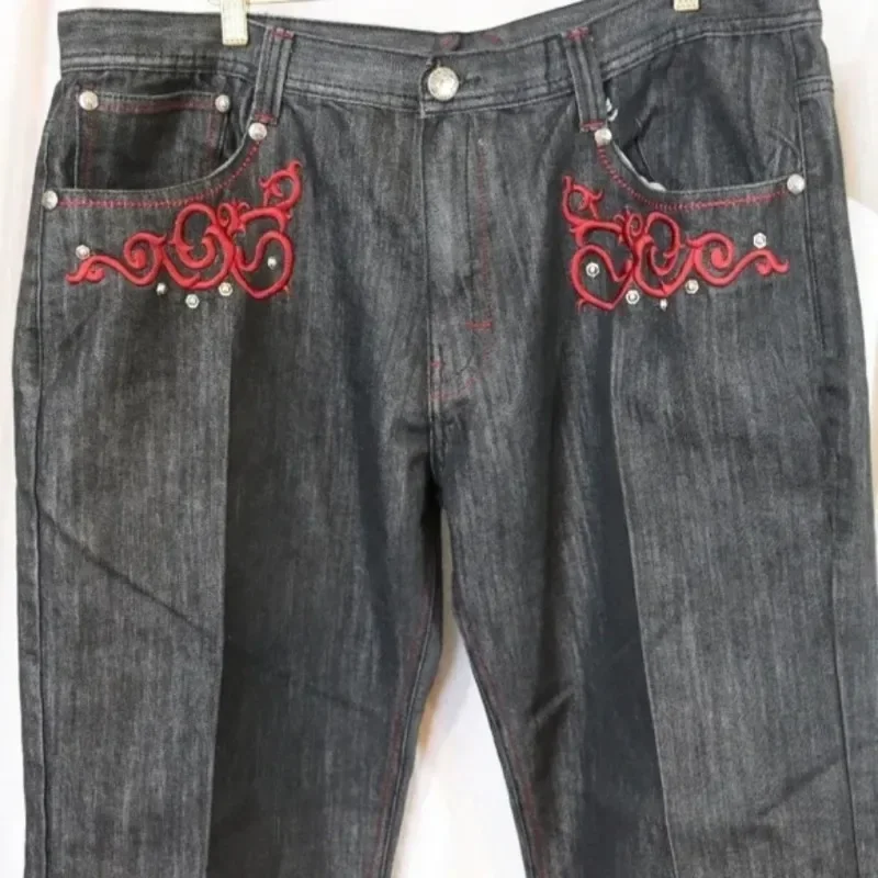 Streetwear New Y2K Jeans Harajuku Hip Hop Retro Extra Large Pattern Printed Baggy Men's and Women's Gothic Wide Casual Pants