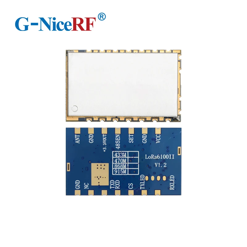 G-NiceRF Lora6100II 저비용 메쉬 네트워크 무선 트랜시버, 데이터 rf 모듈, LBT 노드 및 라우터, 31.5dBm, 915MHz, LLCC68, 2PCs/로트