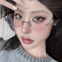 Lunettes carrées à petite monture pour femmes et hommes, en métal, bloquant la lumière bleue, japonaises, rétro, tendance, lecture Y2K 4