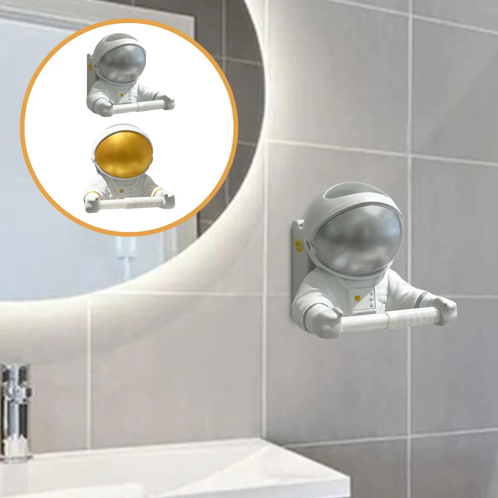 Modern Astronaut Toilet Tissue Holder Kids Cartoon Decorative Bathroom Roll Organizer for Toilet Storage