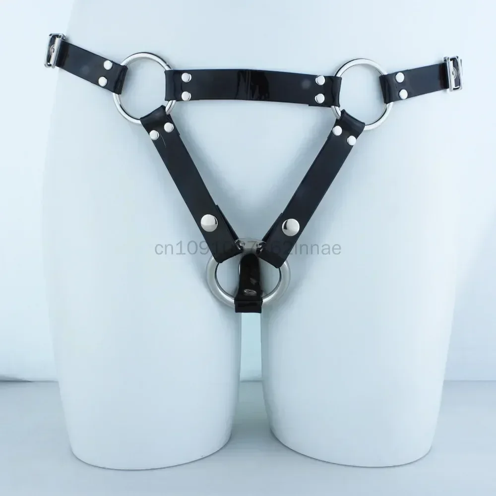 PU Leather Anti-off Auxiliary Belt Male Penis Cock Cage Asist Accessories Adjustable Rope Chastity Device Erotic Urethral Lock