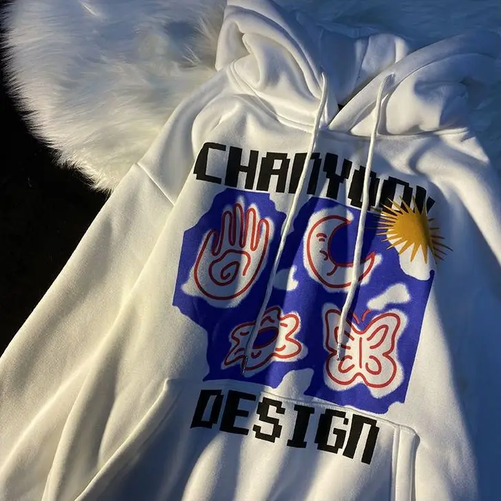 Japanese Preppy Style Oversize Women Men Hoodies Korean  Autumn New Hooded Long Sleeve Sweatshirts Vintage Oversize Print Hoodie
