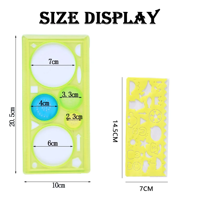 DIY Spiral Art Drawing Toys Set Spirograph Stencil Geometric Ruler