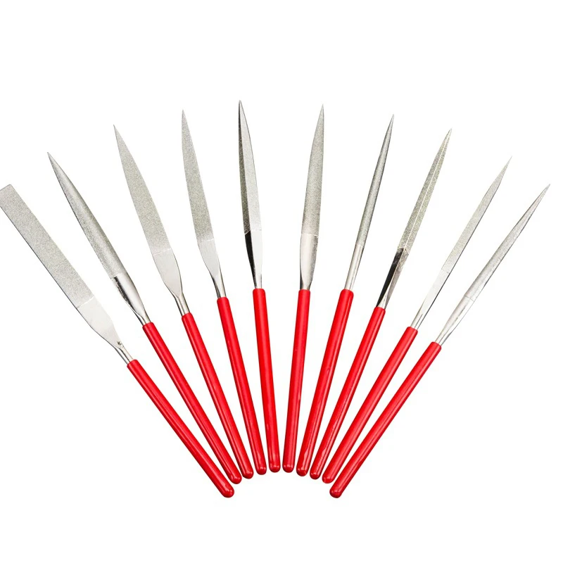 10Pcs 바늘 줄기톱 세트 3x140mm 돌 유리 금속 조각 공예용 미니 바늘 줄기톱 키트 수공구 바늘 줄기톱 세트