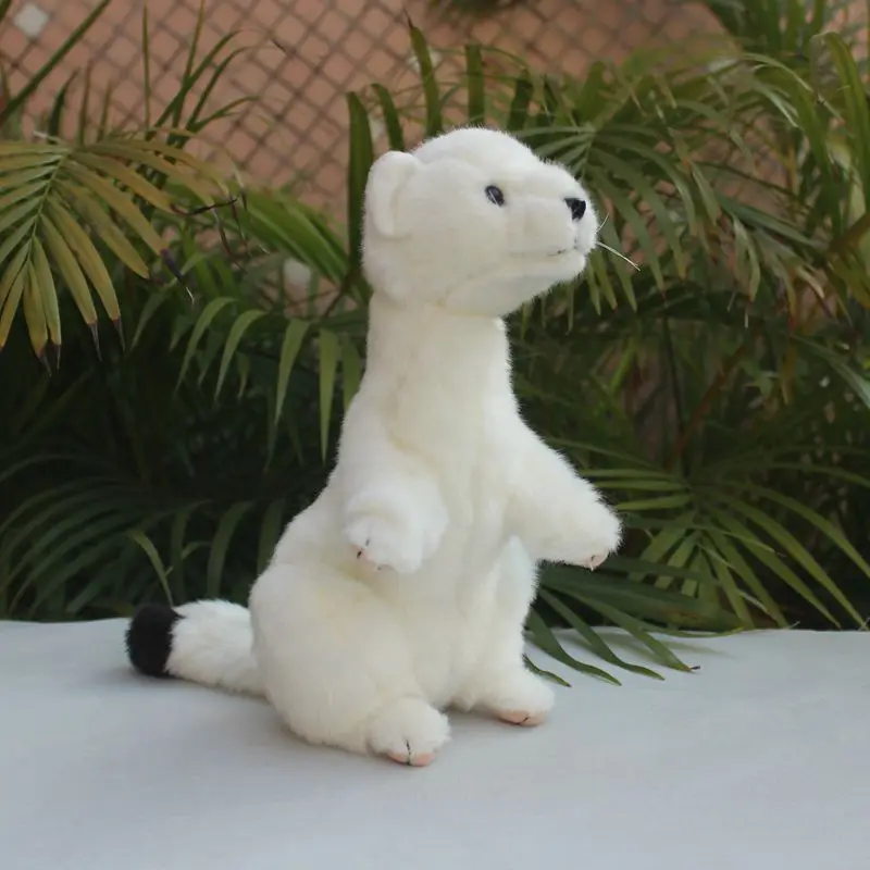

Игрушка плюшевая хорька, милая маленькая кукла хорька с коротким хвостом из ПП хлопка, подарок на день рождения для девочек, 25 см
