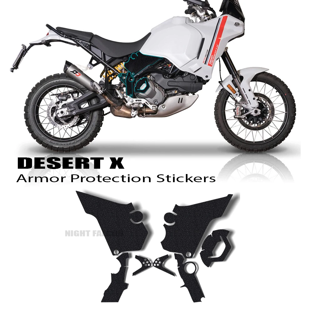 

Наклейки для Ducati Desert X Desert TX 2022-утолщенная нескользящая резиновая Защитная Наклейка против царапин на корпус Мотоцикла