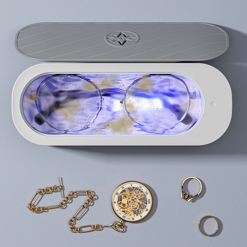 

Mini Multifunction Ultrasonic Cleaner Washer USB Rechargeable Washing Machine Portable Home Office Glasses Jewelry Cleaning Box