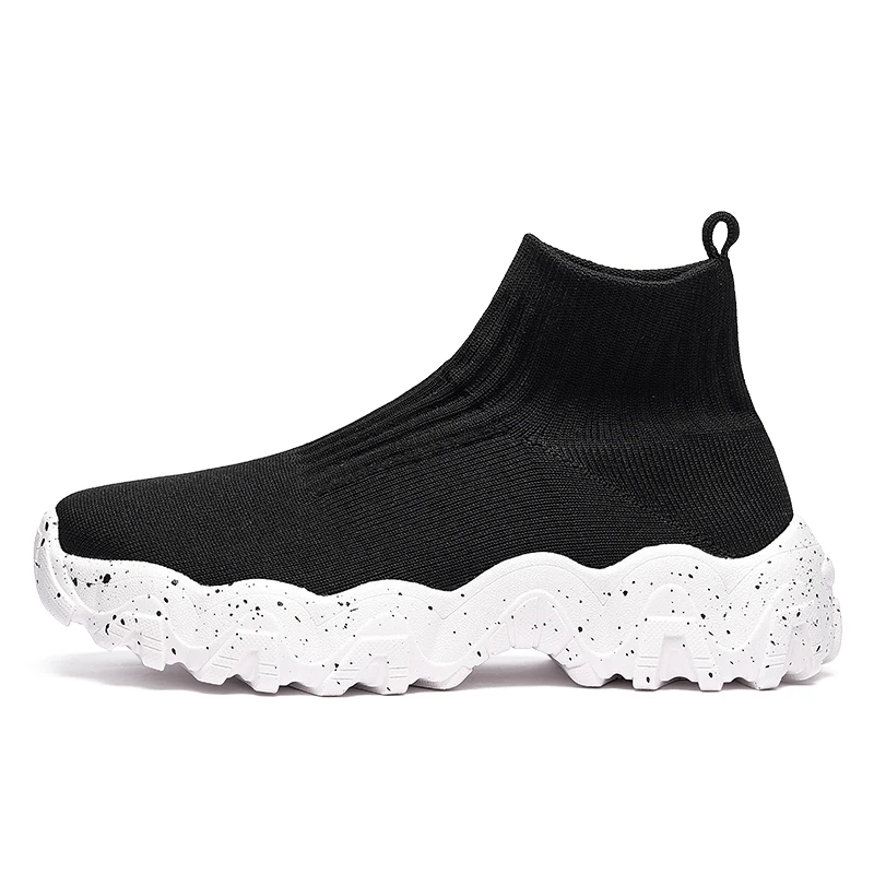 Black Socks Sneakers Spring Autumn Men Casual Shoes Chunky Platform Unisex Sock Shoe Fashion Breathable Chaussure Homme Man