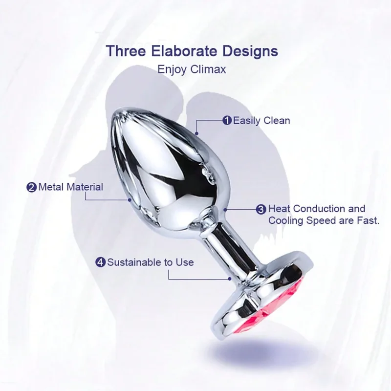 Mini Metal Anal Plug Beginner Butt Plug Masturbation Tool Sex Massager Adult Sex Toys Jelly Color Buttplug Prostate Massager 18