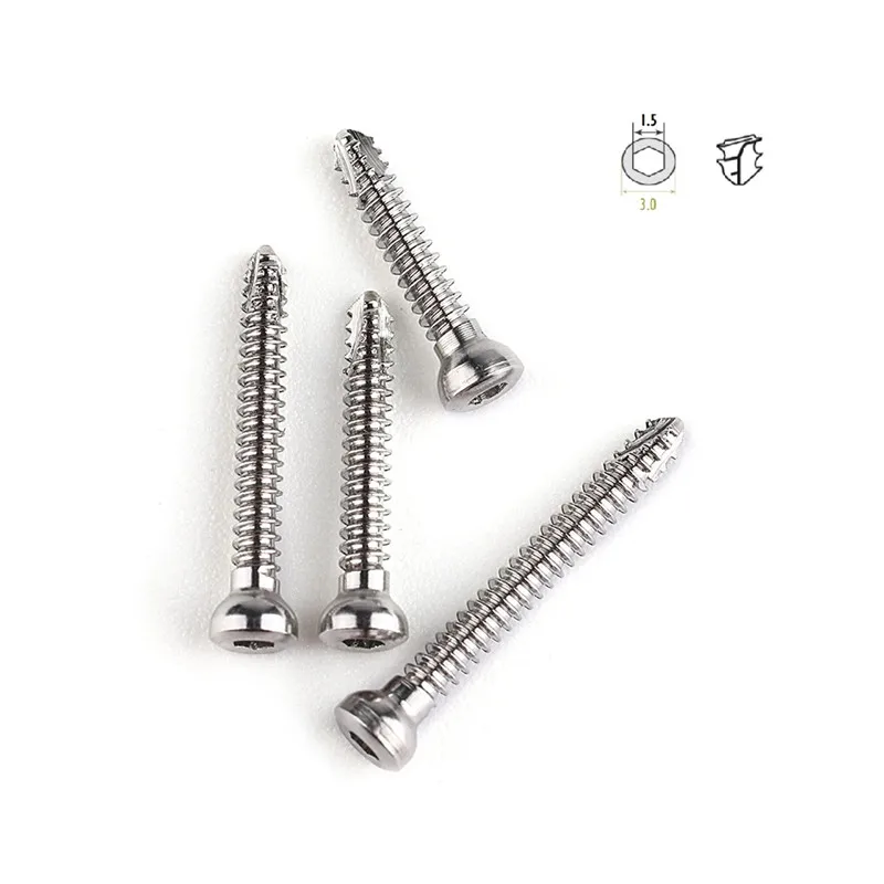 10pcs Vet 2.0mm Stainless Steel Hexagon Cortical Screws Pet Veterinary Orthopedics Implants Surgical Instruments Pet Products