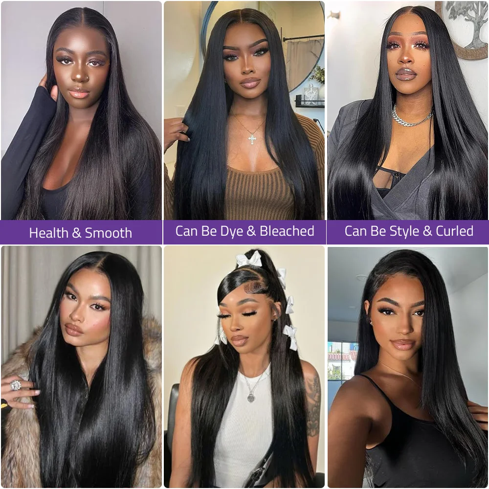 36 40 Inch Straight 13x6 HD Lace Front Wigs 5x5 Glueless Lace Human Hair 360 Full Lace Wigs For Black Women 200% Density 4