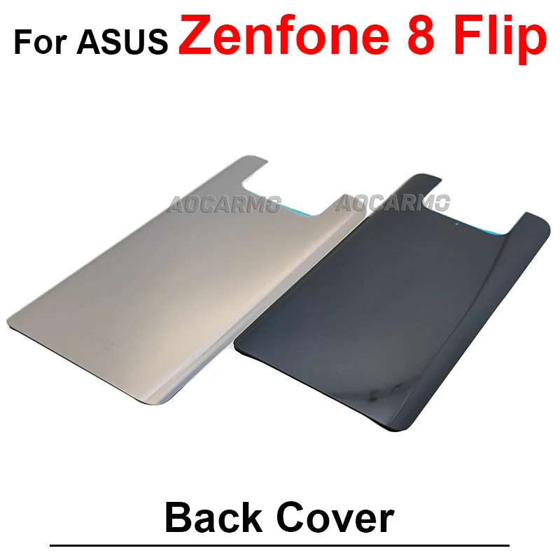 ASUS Zenfone 8 플립용 후면 카메라 프레임 교체 부품, 블랙 및 실버 후면 커버, 1 개