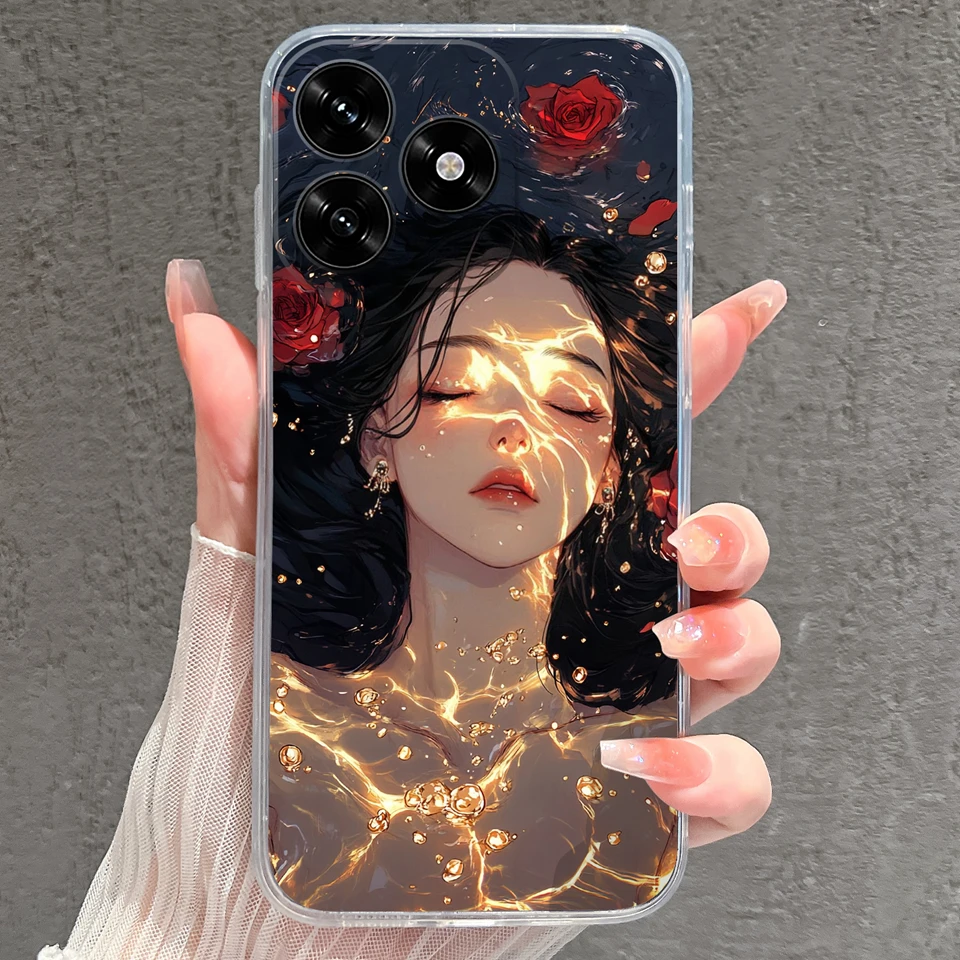 Cartoon Frog & Pig Transparent Protective Phone Case