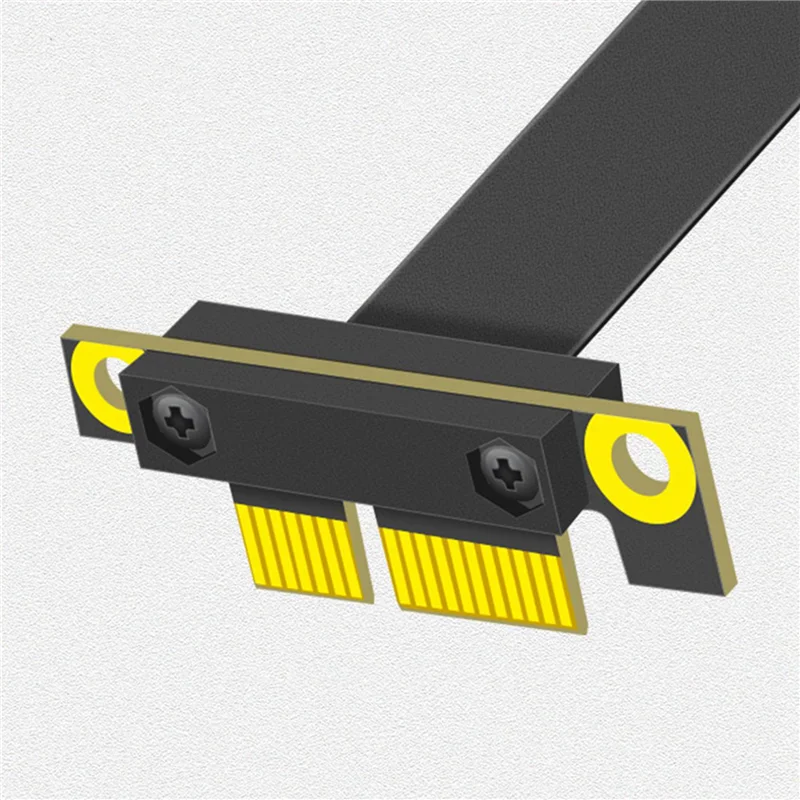 2Pcs PCIE 1X 연장 케이블 90도, PCI-Express 3.0 1X 남성-여성 라이저 케이블 PCI-E 1X 연장 어댑터 10Cm-BCBW