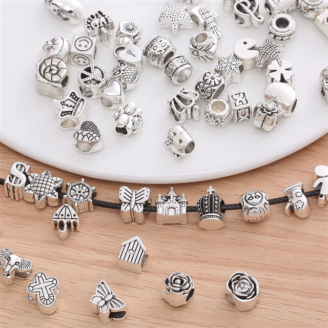 Spacer Beads and Charms for Pandora Charm Bracelets - Antique