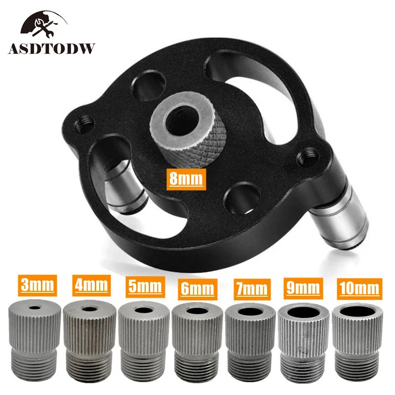 

Vertical Pocket Hole Jig 3-10mm Self-Centering Dowel Jig Aluminum Alloy Punch Locator for DIY Wood Joining Carpenter Tools