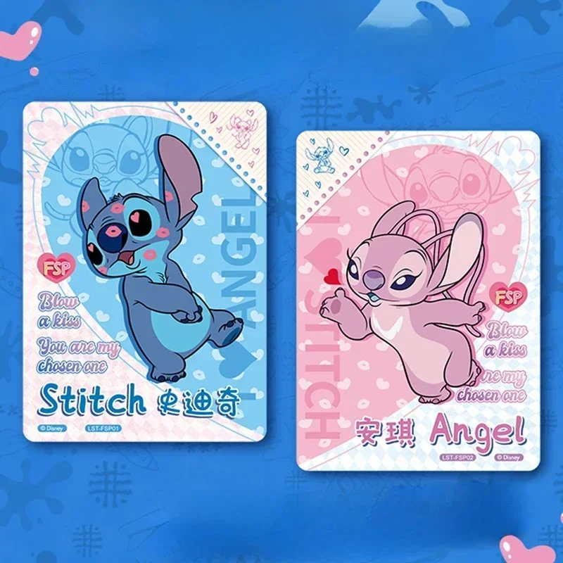 재미있는 디즈니 카드 Lilo 스티치 카드 컬렉션, 스티치 주변 캐릭터, 희귀 FSP 카드 상자, 종이 취미 선물 장난감
