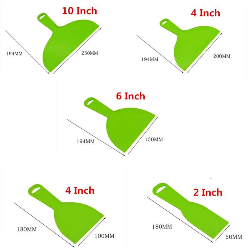 1/5Pcs Durable Plastic Filling Cutter Glass Scraper Spreader Putty Mixer Skimmer Painteader Putty Mixer Skimmer Paint 5