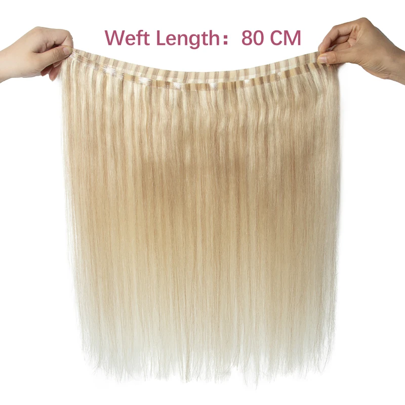 #P18-613 Seamless Tape Weft Long PU Skin Weft Tape in Human Extensions No Glue Natural Human Hair For Fine Hair 80cm Long