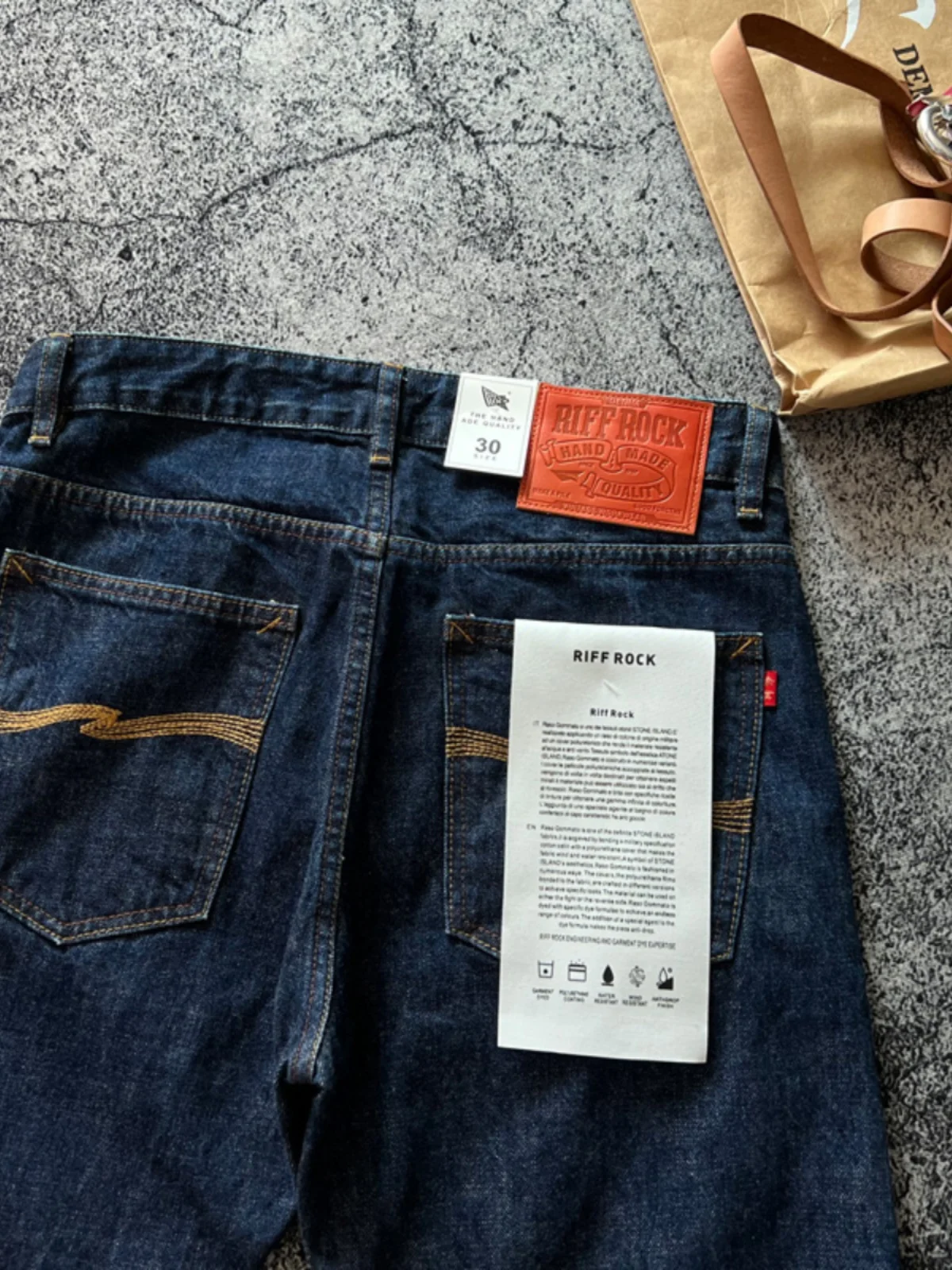 14oz High Quality 100% Cotton One Wash Raw Deep Blue Denim Jeans for Men Red Selvedge Slim Straight Pants Vintage y2k Youth Male 3