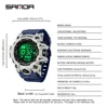 SANDA Men Outdoor Sports Watch Waterproof LED Analog Digital Show Multifunction Big Dial Electronic Wristwatch G style Male Cloc 5