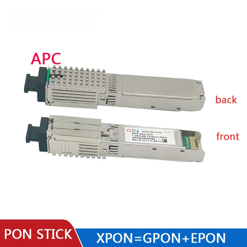 Fiber Transceiver Module PON STICK EPON GPON XPON SFP ONU Stick With MAC PPPoE IPoE HGU SC Connector 1490/1330nm 1.25Gbps 802.3ah