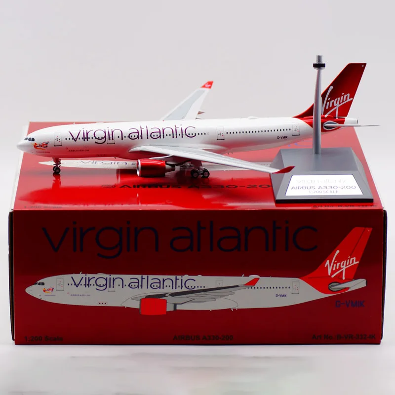 

1:200 Scale Model Virgin Atlantic A330-200 G-VMIK Diecast Alloy Aircraft Collection Airplane Gifts Display Decoration Toys Fans