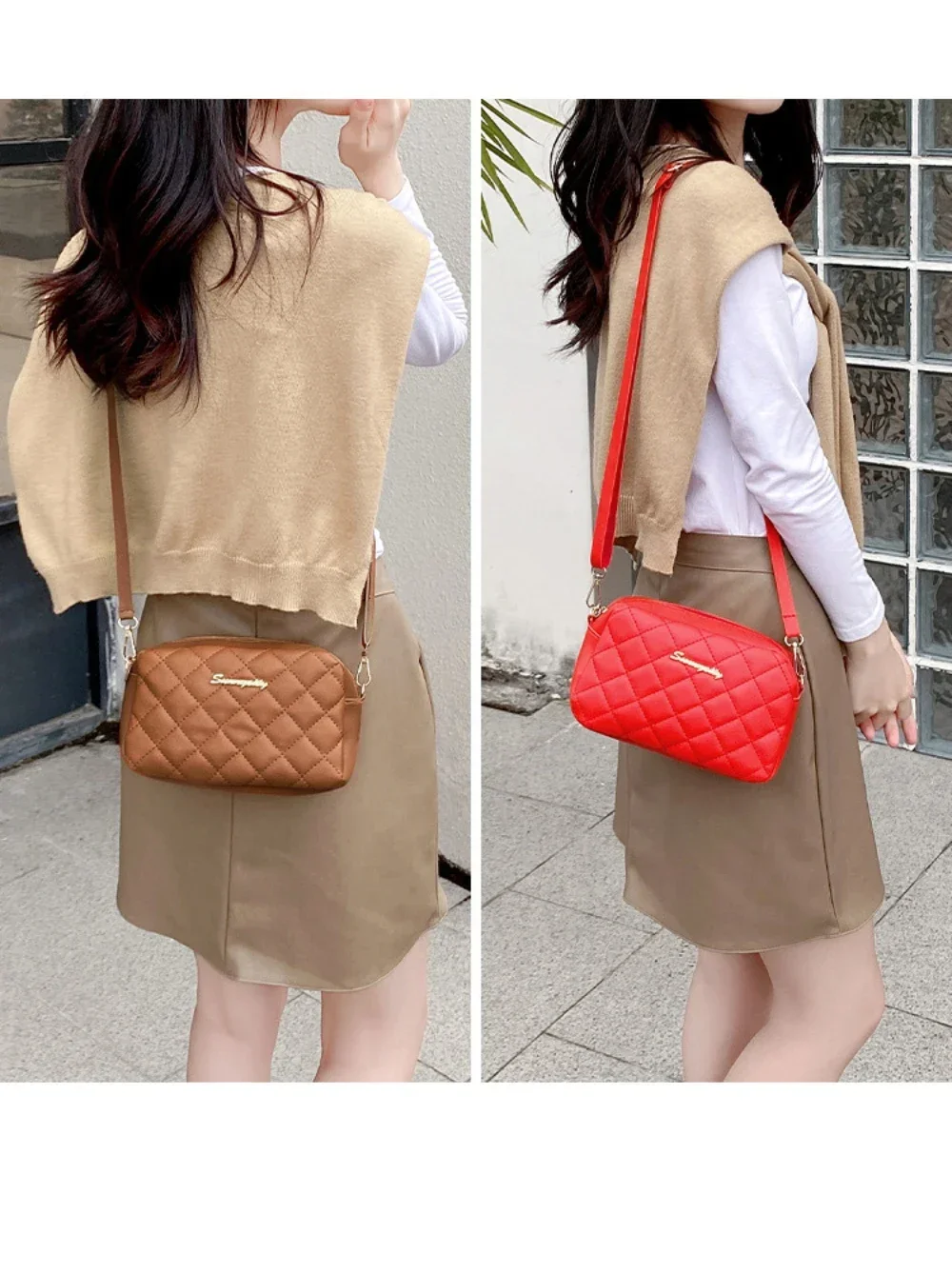 Diamond Quilted Tassel Crossbody