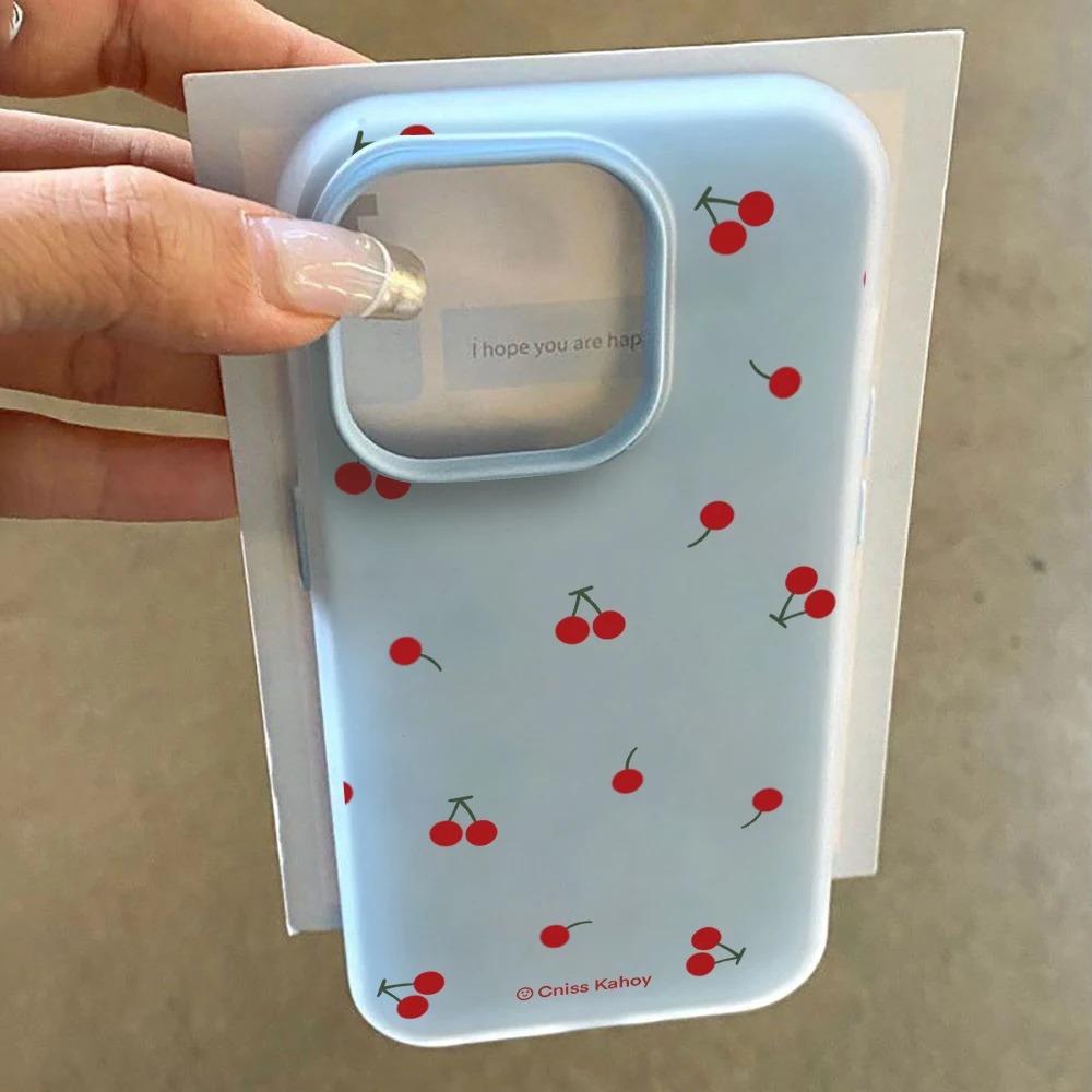 Adorable Cherry Cartoon Soft Silicone Phone Case