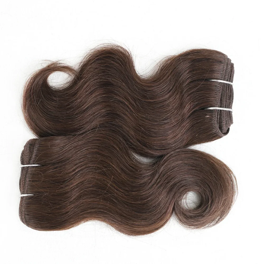 2pcs Body Wave Human Hair Bundles Virgin Hair Extension Double Weft 2 Bundles Weave Extension Daily Use Natural Black Color
