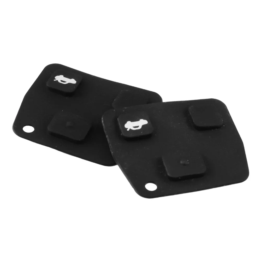 Silicon Rubber 3 Button Pad For Toyota Avensis Corolla Camry Yaris Prado For Lexus Rav4 Replacement Remote Car Key Fob 2X